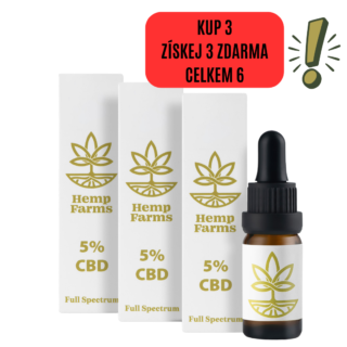 Olej CBD Hemp Farms Combo 5%+5%+5% 30 ml. Full Spectrum