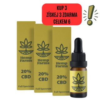 Olej CBD Hemp Farms Combo 20%+20%+20% 30ml. Full Spectrum