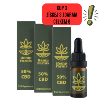 Olej CBD Hemp Farms Combo 50%+50%+50% 30ml. Full Spectrum